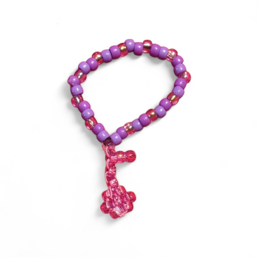 Purple Music Pony Bead Bracelet